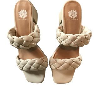 NWT. Yellow Box Ceana Bone slip on heels Would be great for Spring & Summer! 🌸